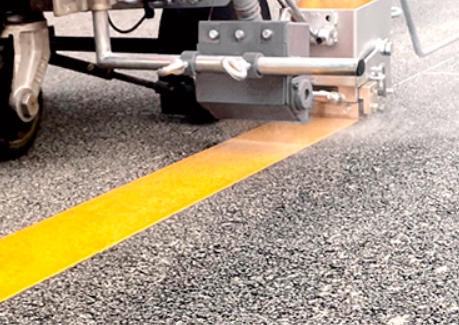Road Marking Construction Site